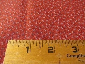 2 yard x 44" Quilting Sewing Fabric Cranston Prints Red with tiny White flowers - Picture 1 of 4