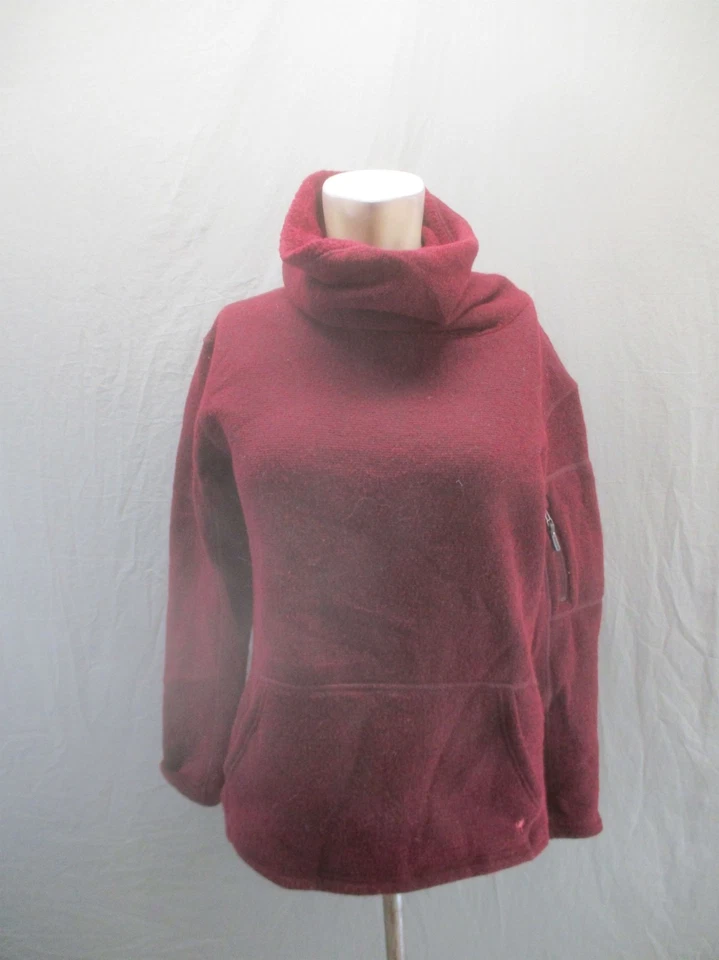 Smartwool Size M Womens Bordo Wool Blend Fleece Cowl Neck Softy Pull Over 627 - Image 1 of 4