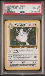 2000 Pokemon Base Set 2 Holo Wigglytuff #19 PSA 8 - Picture 1 of 2