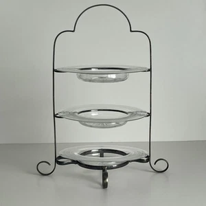 Antiguo soporte para pasteles victoriano de plata de ley de 3 niveles George Adams Londres 1868 - Imagen 1 de 24