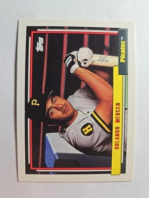 1992 Topps   #637  Orlando Merced    1st Base   Pittsburgh Pirates - Image 1 of 2