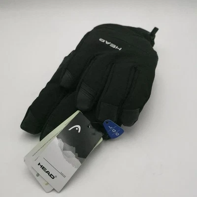 Luva de inverno Head Dupont Sorona masculina grande preta isolada quente cinco dedos - Imagem 1 de 4