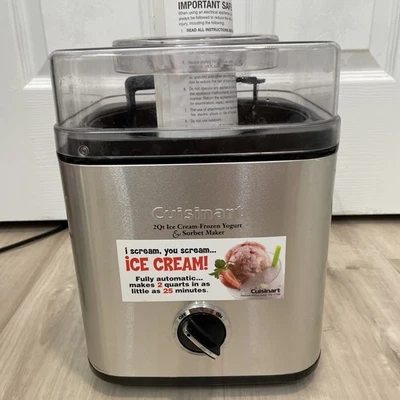 Cuisinart 2 Quart Ice Cream Frozen Yogurt Sorbet Maker - Used **NO FREEZER BOWL - Image 1 of 4