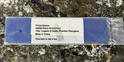 The Legend of Zelda Phantom Hourglass Nintendo DS Promotional Blue Bookmark NEW! - Image 1 of 3