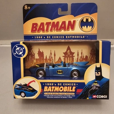 2004 Corgi Featuring 1980's DC Comics THE BATMOBILE 1/43 Die Cast Vehicle New - Image 1 of 4