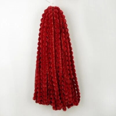 5M DIY Faux Fur Pom Pom Bobble Edge Trim Ball Ribbon Craft Clothing Sewing Trim - Image 1 of 4