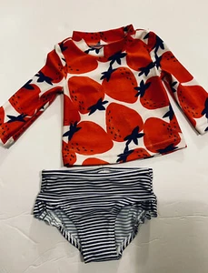 Just one you by Carter's Toddler Girls' Rash Guard set 2pc Size 3month - Picture 1 of 2