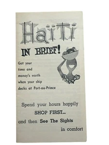 Opuscolo vintage Haiti in breve LA BELLE CREOLE shopping - Foto 1 di 3