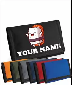 Cartera Infantil Personalizada Sushi Kawaii Cartera Niñas Niños Billetera Tarjeta Moneda - Imagen 1 de 13