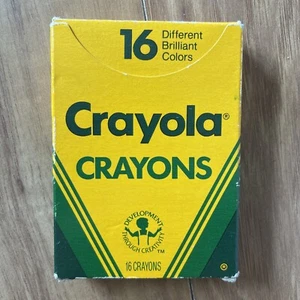 Vintage 1988 Crayola Crayons 16ct Box Binney & Smith READ - Picture 1 of 3