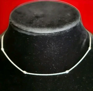 Erick's Sterling Silver 16 in. Long Little Oval Beads Chain Taxco.925 - Picture 1 of 8