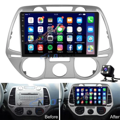NHOPEEW Autoradio 9" Android 15 Navigazione GPS Telecamera WIFI per Hyundai i20 PB 2008-2011
