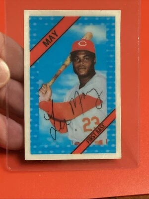 Kelloggs Baseball #37 Lee May Reds 1972 casi nuevo frente afilado/reverso amarillento Foto 1 de 2