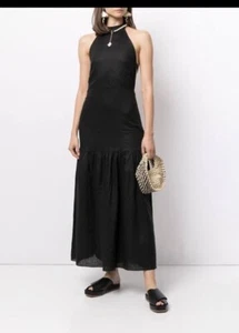 Sir The Label Blanche Halter Dress Black Backless Gown Formal Event Size 2 Boho - Picture 1 of 12