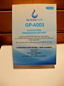 3 PACK GP-A003 New & Sealed Glacial Pure Refrigerator Air Filter For AP4323287 - Picture 1 of 3