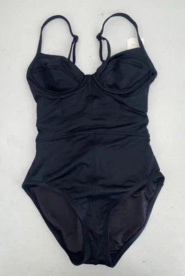 Traje de baño de una pieza lencería con alambre en U negro talla pequeña Proenza Schouler para mujer Foto 1 de 3