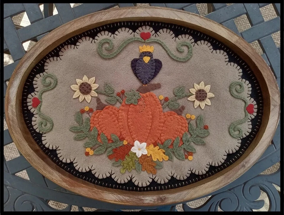 Kit de alfombra de fieltro de mezcla de lana prelavada - The Pumpkin King - Kit de alfombrilla de mesa Foto 1 de 1