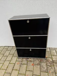 USM Haller, Sideboard,lowboard,mit klappen 1 stück, weiss, schwarz ,farben - Bild 1 von 14