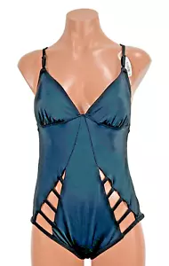 NWT Adore Me Women's Cut-Out Strappy Bathing Suit Swimwear One Piece Black M - Picture 1 of 11