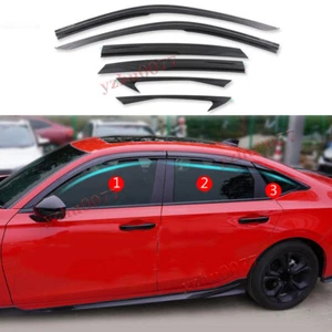 2022-2023 Para Honda Civic sedán negro ventana visera ventilación pantallas protector solar contra la lluvia *6 - Imagen 1 de 5