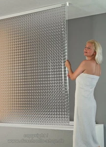 Kassetten Duschrollo deluxe Seitenzug 134 cm --> Kreisel --> ECO-DuR - Bild 1 von 4