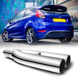 2.5" Inlet 3'' Outlet Car Blastpipes Stainless Steel Muffler For Ford Fiesta ST - Picture 1 of 12