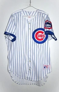 Original Authentic Rawlings  Chicago Cubs Blank Home Pinstripes Jersey 44 - Picture 1 of 4