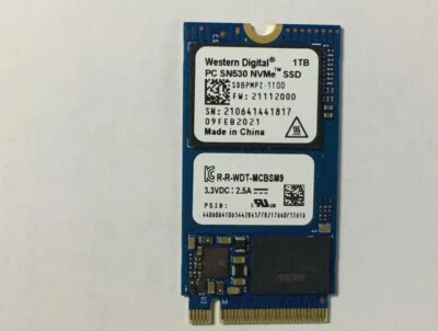 WD PC SN530 SDBPMPZ-1T00 1TB M.2 2242 NVMe PCIe Gen3 x 4 SSD For Lenovo Laptop - Image 1 of 4