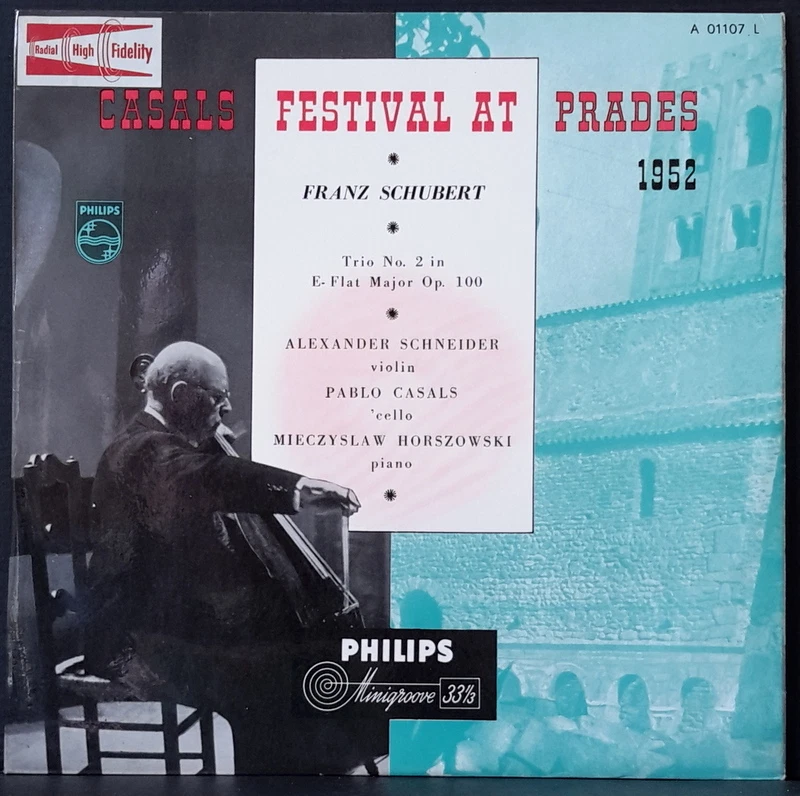 PHILIPS A 01107 L HOLLAND ED 1 SCHUBERT TRIO NO. 2 CASALS SCHNEIDER HORSZOWSKI - Image 1 of 1