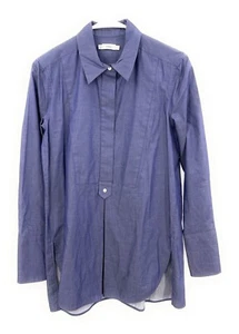 Vince Women's Blue Top  Blue  1/2 Button Size S - Picture 1 of 7