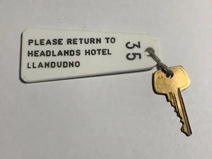 Headlands Hotel Motel Room Key Fob with Key Llandudno Wales UK #35 - Picture 1 of 2