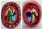 OH! vtg ceramic ASHTRAY Naughty Risque Two Sided Dirty old Man butt grab Lady