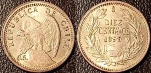 Chili - République - 10 centavos argent 1899 SUP ! KM# 156.2 - Imagen 1 de 1