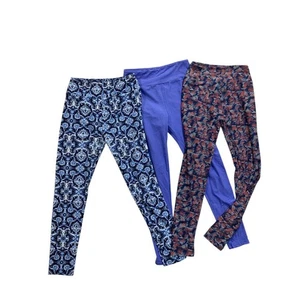 Einheitsgröße LulaRoe Damen Leggings 3 Paar verschiedene lila blau - Bild 1 von 8