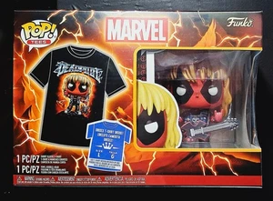 Heavy Metal Deadpool Funko Pop #1343 Pop Tees Size Large Unopened - Picture 1 of 3