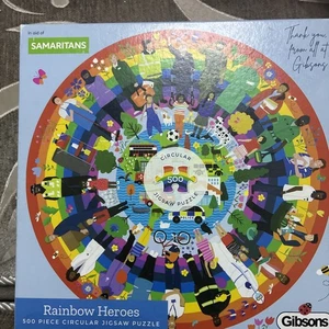 Gibsons Rainbow Heroes Circle-Shaped Jigsaw Puzzle - 500 Pieces - Picture 1 of 12