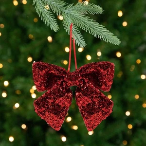 Northlight Brillante Lentejuelas Arco Navidad Colgante Adorno - 6" - Rojo - Imagen 1 de 5