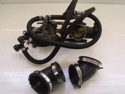 DUCATI MONSTER S2R 800 THROTTLE BODIES FUEL INJECTORS TPS LINES COMPLETE - Image 1 of 4