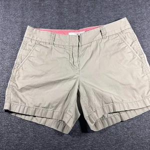 J.Crew Damen Kahki Chino Shorts Größe 4 klassische Passform 100 % Baumwolle Sommer Freizeit - Bild 1 von 11