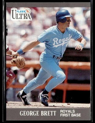 1991 Ultra #144 George Brett Royals Baseball Card 0803H - Image 1 of 2