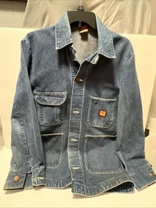 Chaqueta de mezclilla Big Ben Chore Barn vintage para hombre 38 regular azul oscuro hecha en EE. UU. UE - Imagen 1 de 8