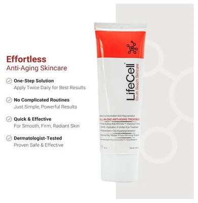 Tratamiento antienvejecimiento LifeCell South Beach original para el cuidado de la piel todo en uno - 2,54 oz Foto 1 de 4