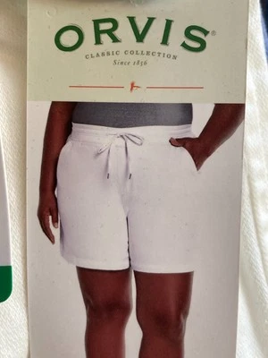 Pantalones Cortos Orvis Mujer Mezcla Algodón Cordón con Bolsillos, Talla: XXL, Blanco Foto 1 de 4