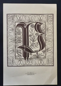 Ephrata Cloister Letter "P" ABC Book Letter Styles for Fracktur Schriften 1750 - Picture 1 of 4