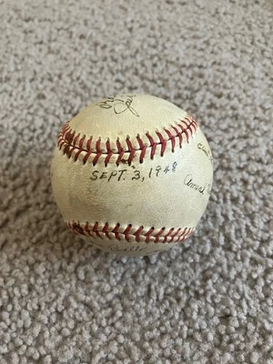 1940's Wausau Lumberjacks Minor League Signed Autographed Baseball WI Browns - Image 1 of 4