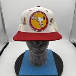 Vintage 1984 Los Angeles Olympics Snapback Trucker Mütze Kappe Snoopy Basketball zum Selbermachen - Bild 1 von 11