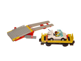 Lego&reg; 9V RC TRAIN Railway 4544 Waggon Carriage WAGON CAR LOADINGS STATION