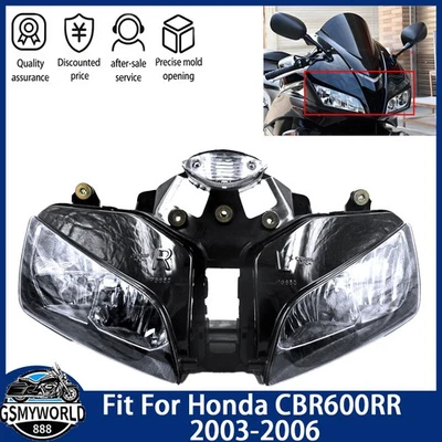 Fit For Honda CBR600RR 2003-2006 Front Headlight Assembly Headlamp Light - Imagem 1 de 4