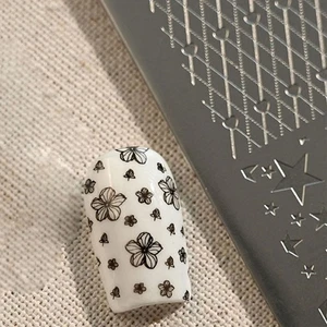 Bear Nail Stamping Plate Lightweight Portable Manicure Tool Stainless Steel Mold - Picture 1 of 8