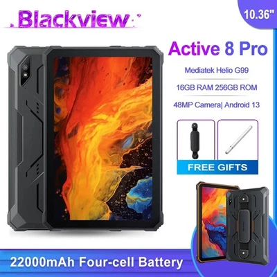 Blackview Active 8 Pro Rugged Tablet 22000mAh 48MP 10.36" 2.4K 16GB 256GB 4G LTE - Image 1 of 4
